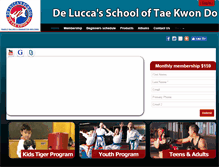 Tablet Screenshot of deluccastaekwondo.com